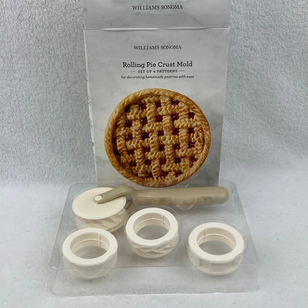 Williams Sonoma Rolling Pie Crust Mold Set of 4 Patterns